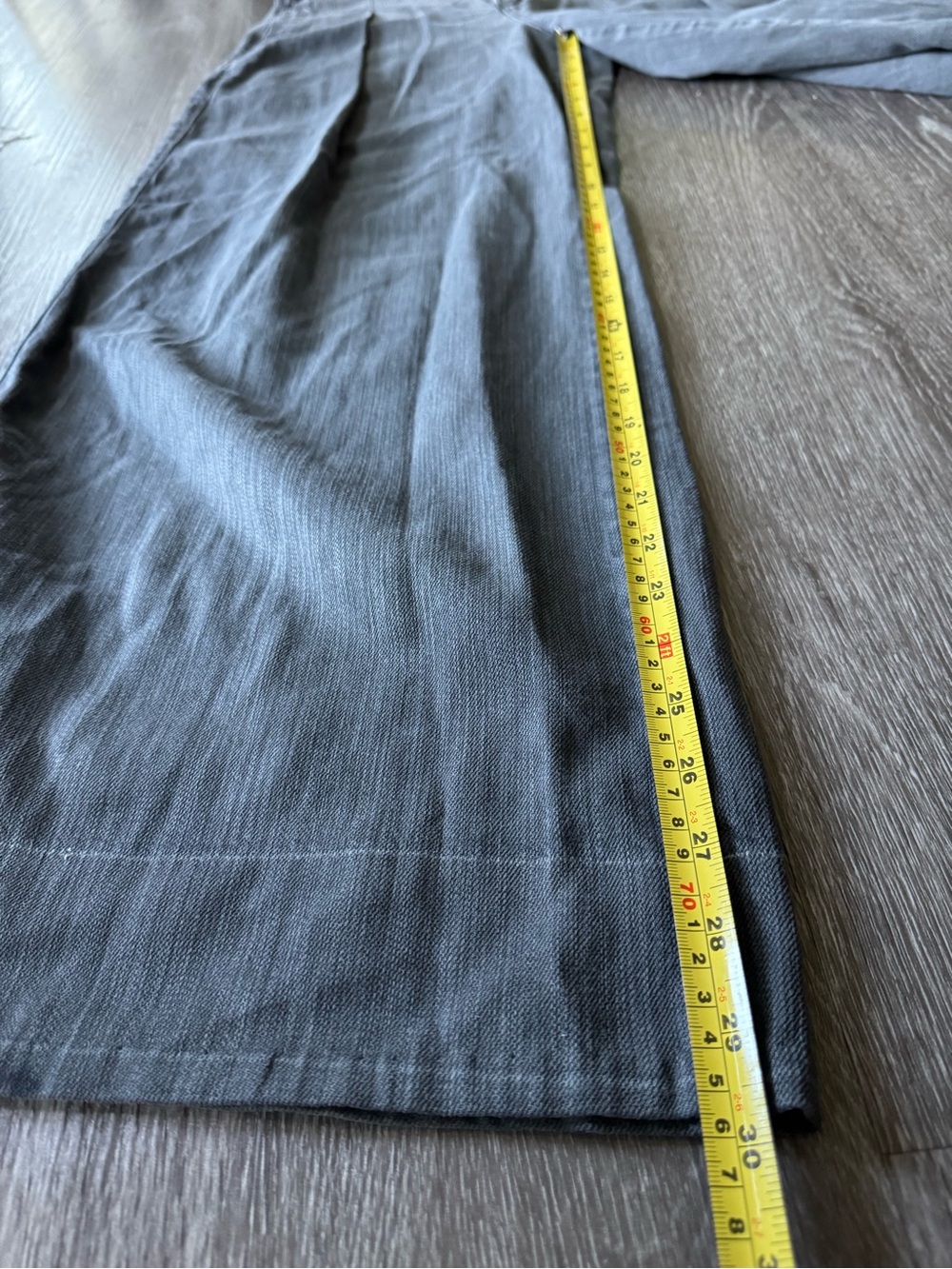 Anthropologie Pilcro Womens 28 Gray Pleated Wide Leg Palazzo Jeans High Rise - Picture 10 of 10